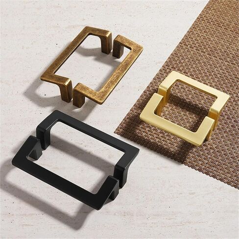 Doors Square Pair Handles Shoe Wardrobe Cabinet 1Pcs(Gold-64mm) in Saudi Arabia
