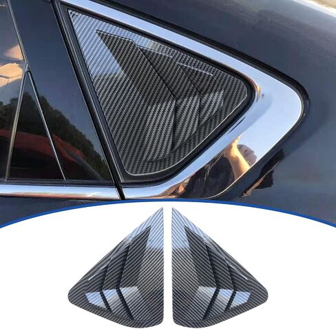 Kurtz Rear Side Window Louvers for Nissan Altima 2013 2014 2015 2016 2017 2018 Triangular Window Glass Blinds Air Vent Scoop Shades Cover Blinds Trim Sport Accessories ABS Bright Black 2PCS in Saudi Arabia