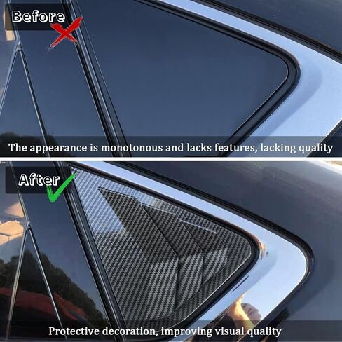 Kurtz Rear Side Window Louvers for Nissan Altima 2013 2014 2015 2016 2017 2018 Triangular Window Glass Blinds Air Vent Scoop Shades Cover Blinds Trim Sport Accessories ABS Bright Black 2PCS in Saudi Arabia