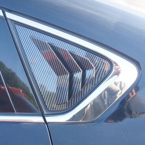 Kurtz Rear Side Window Louvers for Nissan Altima 2013 2014 2015 2016 2017 2018 Triangular Window Glass Blinds Air Vent Scoop Shades Cover Blinds Trim Sport Accessories ABS Bright Black 2PCS in Saudi Arabia