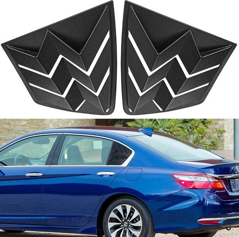 Matte Black Rear & Side Window Louver Windshield Sunshade Cover with GT Lambo Style Sedan 4-Door for Honda Accord 2013-2017 in Saudi Arabia