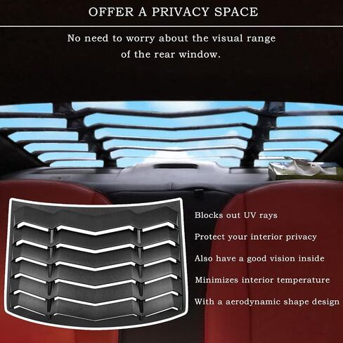 Matte Black Rear & Side Window Louver Windshield Sunshade Cover with GT Lambo Style Sedan 4-Door for Honda Accord 2013-2017 in Saudi Arabia