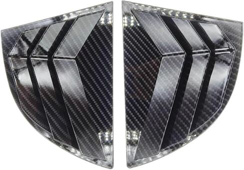 Rear Side Window Louvers Air Vent Scoop Shades Cover Blinds Trim for Honda Civic 2006 2007 2008 2009 2010 2011 Carbon Fiber Black in Saudi Arabia
