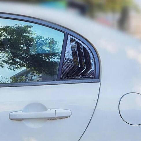 Rear Side Window Louvers Air Vent Scoop Shades Cover Blinds Trim for Honda Civic 2006 2007 2008 2009 2010 2011 Carbon Fiber Black in Saudi Arabia