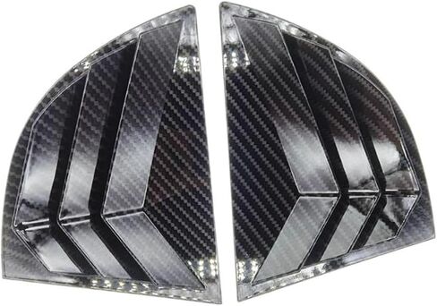 Rear Side Window Louvers Air Vent Scoop Shades Cover Blinds Trim for Honda Civic 2006 2007 2008 2009 2010 2011 Carbon Fiber Black in Saudi Arabia