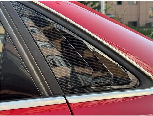 Compatible for Audi A4 A4L S4 B8 Sedan 2009 2010 2011 2012-2016 Car Rear Louver Window Side Shutter Cover Trim Sticker Vent Scoop ABS(Gloss Black) in Saudi Arabia