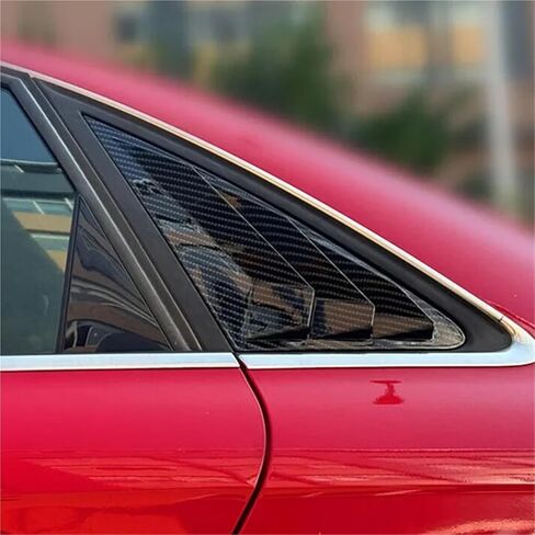 Compatible for Audi A4 A4L S4 B8 Sedan 2009 2010 2011 2012-2016 Car Rear Louver Window Side Shutter Cover Trim Sticker Vent Scoop ABS(Gloss Black) in Saudi Arabia