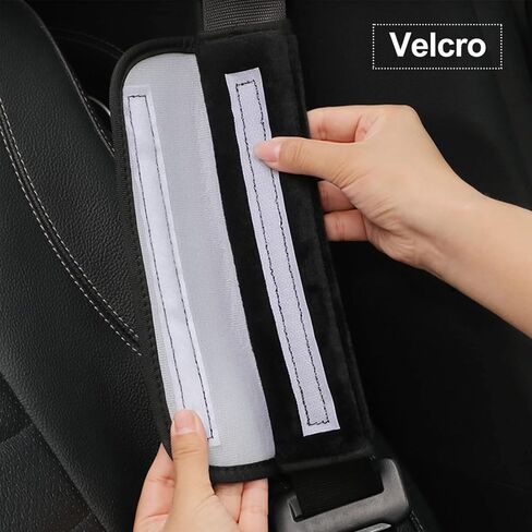 2 Pack Universal Soft and Comfortable Car Seat Belt Pads Harness Covers Backpack Shoulder Automotive Seat Belt Cushion Pad Cover for Adults Black in Saudi Arabia