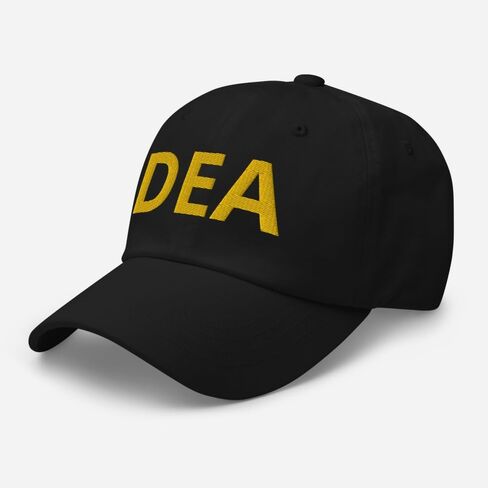 DEA HAT - وكيل إنفاذ القانون المطرز بغطاء أسود للجنسين للجنسين in Saudi Arabia