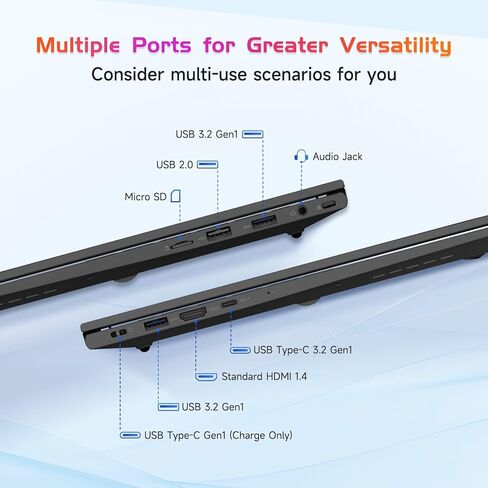 كمبيوتر محمول 15.6 بوصة، معالج بنتيوم رباعي النواة، N100 (Beat I3 1115G4)، 8 جيجابايت DDR4 512 جيجابايت SSD، شاشة 1080 بكسل، WiFi 6، BT5.2، USB3.0، Type_C، مع Windows 11 Pro in Kuwait