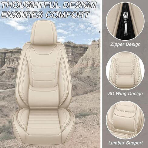أغطية مقعد jwlk لـ Acura ADX 2025 ، أغطية مقاعد مضادة للانزلاق للسيارات ، أغطية مقاعد السيارات الفاخرة من Nappa Leather تتوافق مع الوسادة الهوائية (مقعدين فاخران ، أسود) in Saudi Arabia