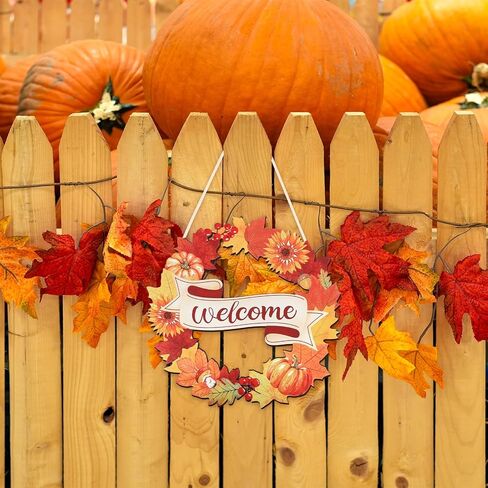 COCHIE Happy Valentine's Day Hearts Welcome Sign Door Decorations, Valentines Wood Wreath for Front Door Porch Window Wall Hanging Decor, Romantic Indoor Outdoor Home Office Decoration (Colorful) in Saudi Arabia
