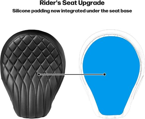 Motorcycle Solo Seat Gel Driver Seat Compatible with Honda CMX1100 Rebel 1100 CM1100 2021-2025 (Black Stiching) in Saudi Arabia