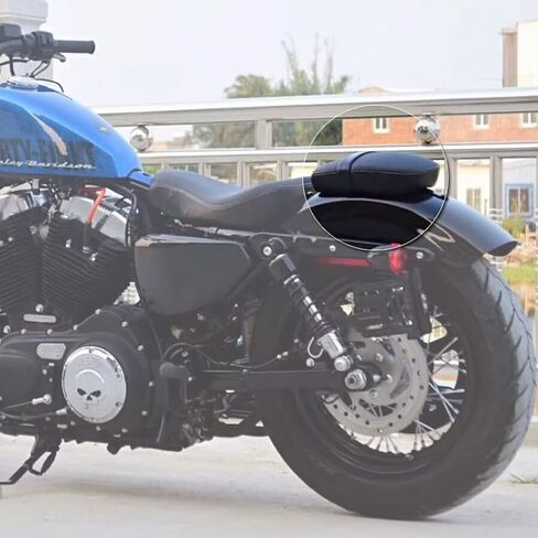 مقعد الركاب الخلفي منفرد لـ Harley Davidson Sportster X48 XL883 XL1200 72 2004-2019 وسادة ملحقات الدراجات النارية (Black-E) in Saudi Arabia