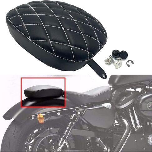 مقعد الركاب الخلفي منفرد لـ Harley Davidson Sportster X48 XL883 XL1200 72 2004-2019 وسادة ملحقات الدراجات النارية (Black-E) in Saudi Arabia
