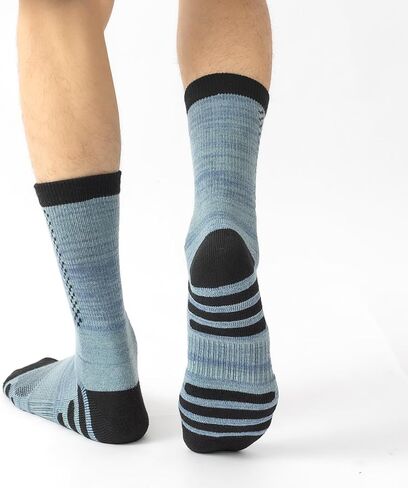 JOYNÉE 8 Pairs Mens Crew Athletic Work Long Socks Calf Cushioned Socks for Sports Running Workout Gym in Saudi Arabia
