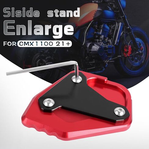 Motorcycle Kickstand Pad Enlarger Extension Side Stand Plate Pad Replacement for Honda Rebel 1100 CMX1100 CMX 1100 2021-2025 Support Plate Foot Pad (black) in Saudi Arabia