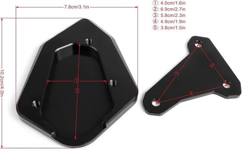 Motorcycle Kickstand Pad Enlarger Extension Side Stand Plate Pad Replacement for Honda Rebel 1100 CMX1100 CMX 1100 2021-2025 Support Plate Foot Pad (black) in Saudi Arabia
