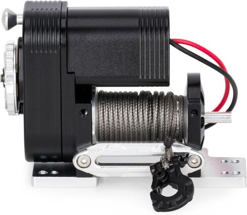 1/10 Scale Simulated 8274 Vertical Winch Aluminum 6-12.4V 50lbs Load Capacity for RC Crawler Axial SCX10 TRX4 RC4WD D90 Upgrade Part (Black) in Saudi Arabia