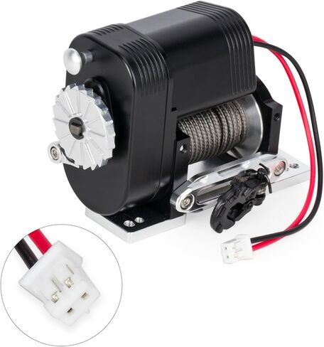 1/10 Scale Simulated 8274 Vertical Winch Aluminum 6-12.4V 50lbs Load Capacity for RC Crawler Axial SCX10 TRX4 RC4WD D90 Upgrade Part (Black) in Saudi Arabia
