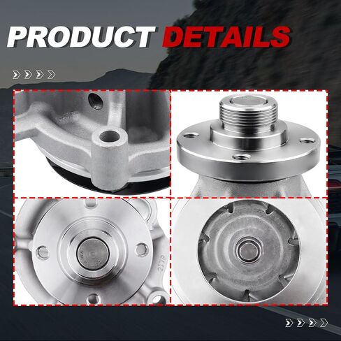 Engine Water Pump Automotive w/M30 Hub 43504 1256050 Compatible for Ford F150 E150 Expedition Explorer Mustang Lincoln Navigator Mercury 1991-2016 in Saudi Arabia