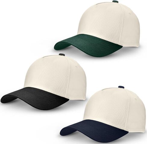 Hercicy 3 PCs عتيقة نغمة Tweater Hat فارغة Snapback Hat Retro قابلة للتعديل قابلة للتعديل Cap Minimalist للجنسين للرجال نساء in Saudi Arabia