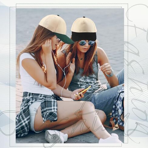 Hercicy 3 PCs عتيقة نغمة Tweater Hat فارغة Snapback Hat Retro قابلة للتعديل قابلة للتعديل Cap Minimalist للجنسين للرجال نساء in Saudi Arabia