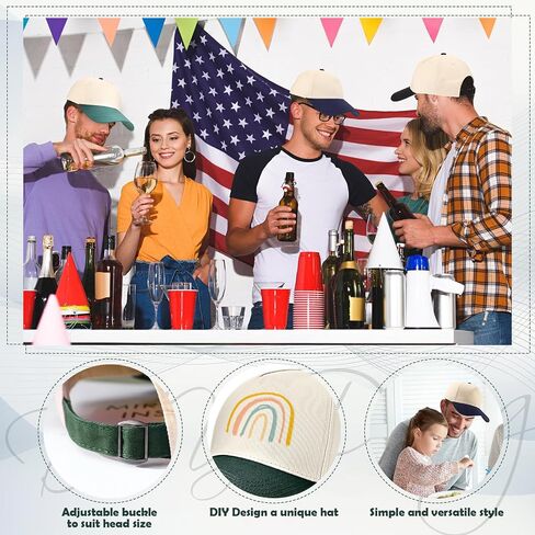 Hercicy 3 PCs عتيقة نغمة Tweater Hat فارغة Snapback Hat Retro قابلة للتعديل قابلة للتعديل Cap Minimalist للجنسين للرجال نساء in Saudi Arabia