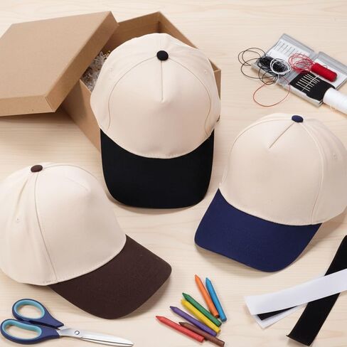 Hercicy 3 Pcs Vintage Two Tone Trucker Hat Blank Snapback Hat Retro Adjustable Baseball Cap Minimalist Unisex for Men Women in Kuwait
