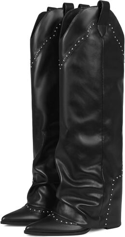 طي القرش المسنن للسيدات فوق فستان رعاة البقر الراعي رعاة البقر القابل للركبة. in Kuwait