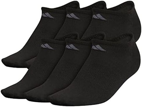 Adidas Womens Superlite No Show Socks (حزمة 6) ، أسود/أونكس ، متوسط in Kuwait