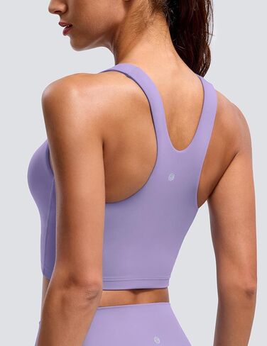 BAYDI Clouduxi High Neck Sports Bras for Women - Padded Workout Tank Tops with Built in Bra Racerback Gym Yoga Crop Top in Kuwait