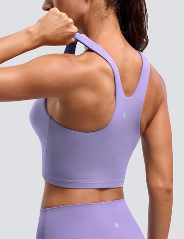 BAYDI Clouduxi High Neck Sports Bras for Women - Padded Workout Tank Tops with Built in Bra Racerback Gym Yoga Crop Top in Kuwait