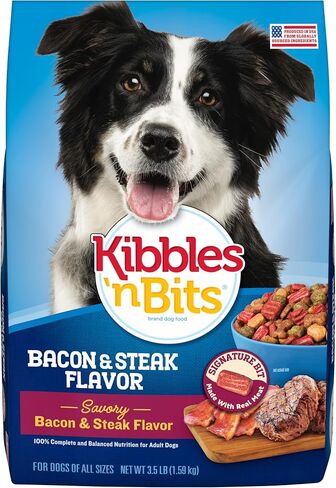 Kibbles 'n Bits Savory Bacon & Steak Flavor Dry Dog Food, 3.5 lb. Bag in Saudi Arabia