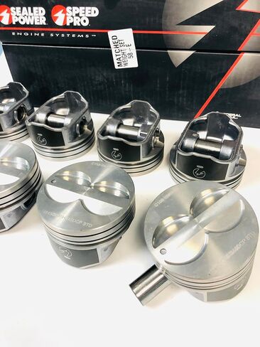 مكبس الطاقة المغلقة Prop Pro Pistons و Mahle Moly Combo متوافقة مع Chevrolet SBC SB 350 5.7L. انقر فوق مربع لمزيد من الحجم المطلوب قبل وضعه في عربة (4.040 "Bore Dia.) in Saudi Arabia