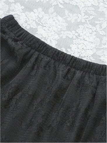 Gorglitter Women's Y2K Mesh Lace Maxi Skirt Sheer High Cheered Flower Flowy Contrats Long Trail Grotic Renaissance Fairy Skirt in Kuwait