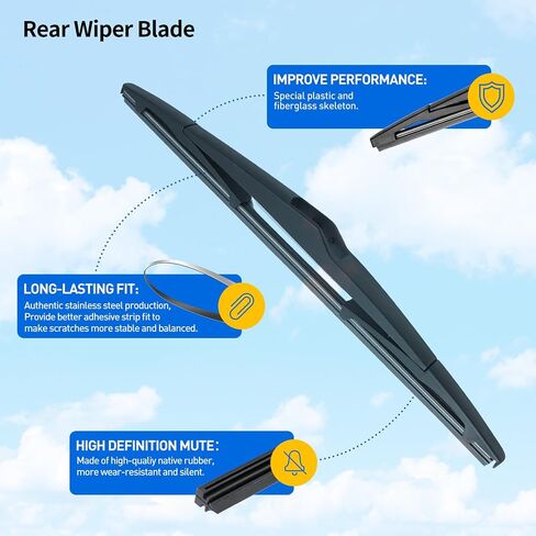 Replacement for Kia Sportage 2017-2023 Rear Windshield Wiper Arm Blade Set, Premium All-Season Original Equipment Replacement for My Car in Saudi Arabia
