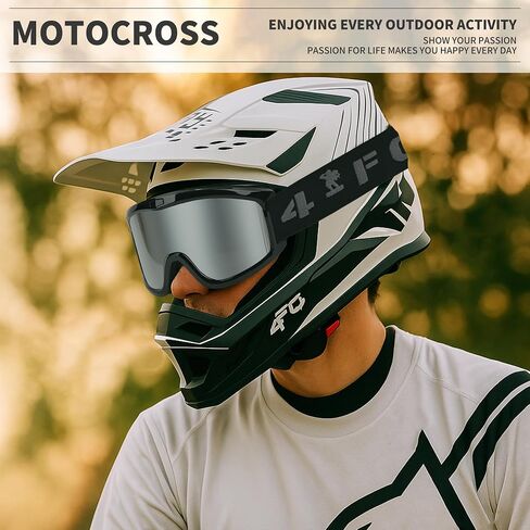 Professional Motorcycle Goggles ATV Dirt Bike Gear Motocross Riding Glasses MX & MTB Accessories Off-Road Helmet Goggles for Men & Women, UV400 Protection Dustproof Anti-Scratch Impact Resistant in Kuwait