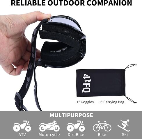Professional Motorcycle Goggles ATV Dirt Bike Gear Motocross Riding Glasses MX & MTB Accessories Off-Road Helmet Goggles for Men & Women, UV400 Protection Dustproof Anti-Scratch Impact Resistant in Kuwait