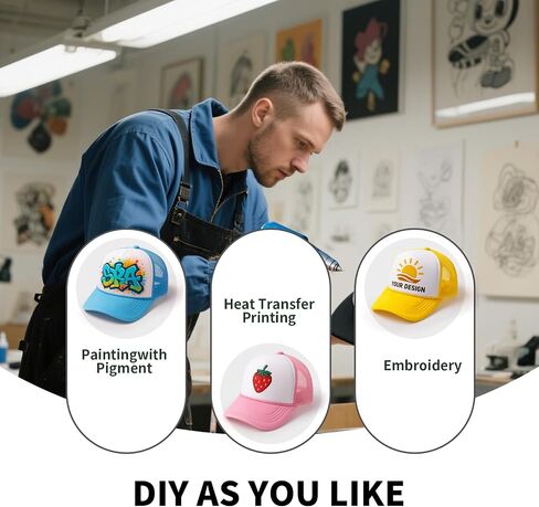 10 Pack of Blank Trucker Hat Bulk Men and Women Hats Bulk DIY Graffiti Mesh Hat Hot Stamping Hats in Saudi Arabia