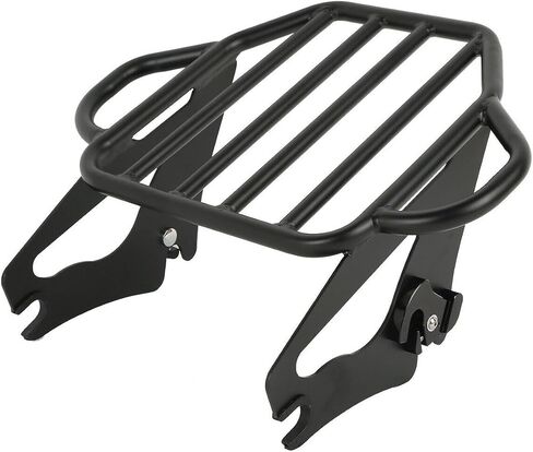 Black Detachable 2-up Luggage Rack Tour Pak for CVO 14-21 for CVO Road 18-22 for CVO Tri 20-22 for Electra 09-22 for Electra Low 15-16 for Road 09-22 in Saudi Arabia