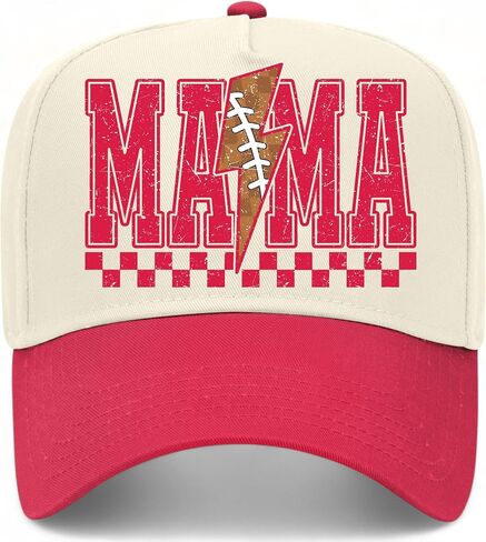 Football Mama Vintage Trucker Hat | Premium Adjustable Snapback Baseball Hat for Women, Moms, & Mothers in Saudi Arabia