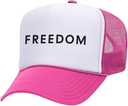 TeesAndTankYou Charlie Kirk Freedom Foam Trucker Cap Adjustable Mesh Back Hat in Saudi Arabia