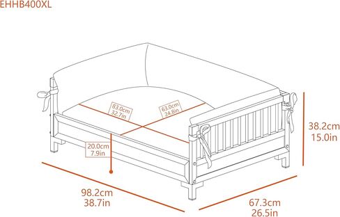 سرير الكلاب المرتفع New Age Pet® ECOFLEX® Manhattan مع وسادة للكلاب الكبيرة in Kuwait