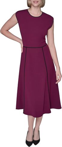 Karl Lagerfeld Women's Sleeveless Scuba Crepe Wear to Work Midi Dress in Saudi Arabia