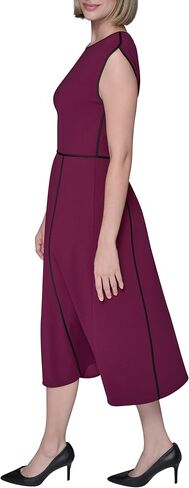 Karl Lagerfeld Women's Sleeveless Scuba Crepe Wear to Work Midi Dress in Saudi Arabia