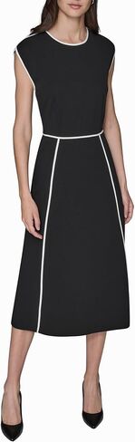 Karl Lagerfeld Women's Sleeveless Scuba Crepe Wear to Work Midi Dress in Saudi Arabia