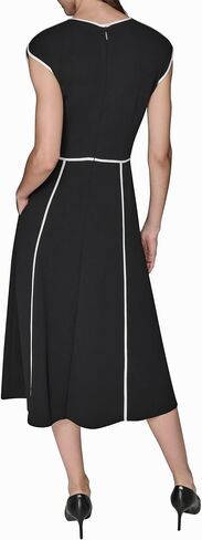 Karl Lagerfeld Women's Sleeveless Scuba Crepe Wear to Work Midi Dress in Saudi Arabia