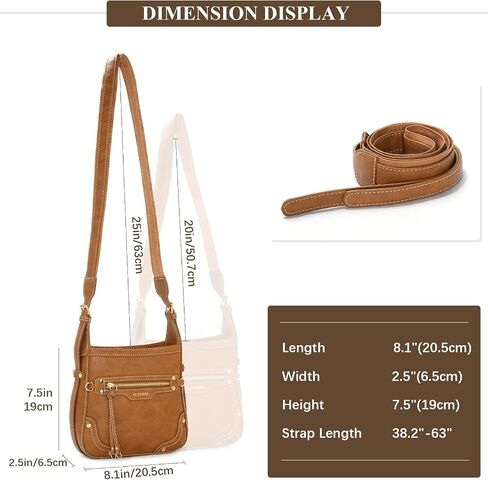 محفظة Crossbody مع حزام قابل للتعديل ، أكياس Crossbody حقيبة اليد العصرية للنساء للحفاظ in Saudi Arabia
