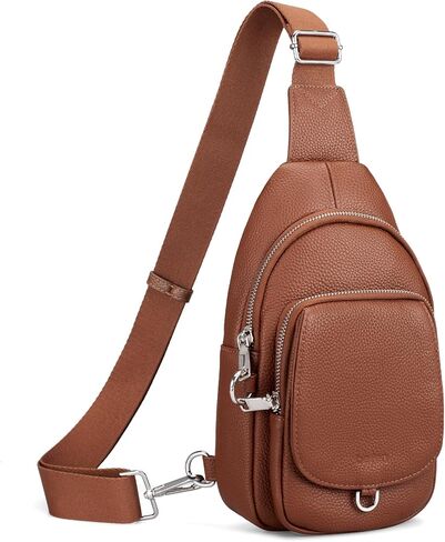befen Anti Theft Genuine Leather Sling Bag for Women RFID Small Crossbody Bag Chest Bag Leather Fanny Packs for Travel in Kuwait